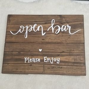 Wedding sign - Open Bar